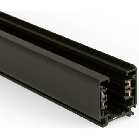 Carril Trifásico De Superficie - GEN2 - 1 Metro - Negro