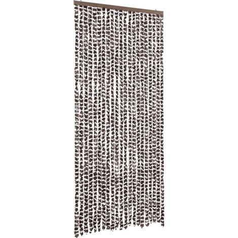 Moustiquaire,Rideau anti-moustique Marron et blanc 90x220 cm Chenille CFW77740 (1/5)