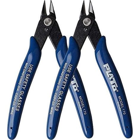 Pince Coupe-Câble - Acier Chrome-Vanadium - Isolation Électrique 1000 V - Longueur 13 cm - Pour Câblage Électrique Électronique Bijouterie - 2 Pièces (1/5)