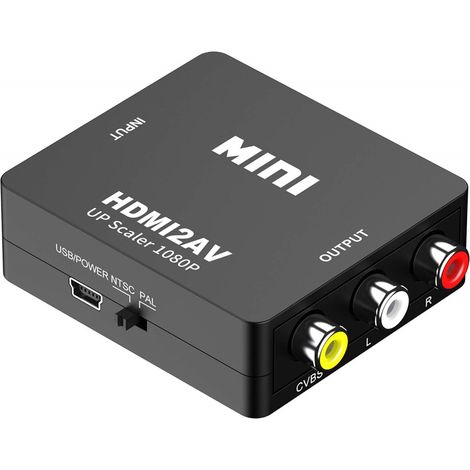 Convertisseur HDMI vers AV noir