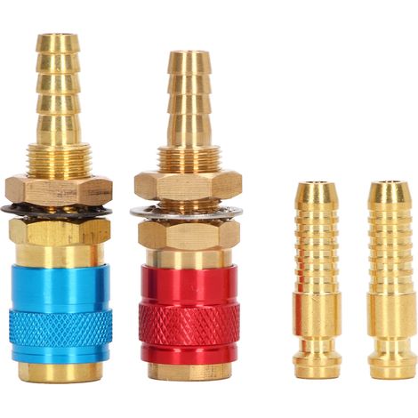 Adaptateur de gaz refroidi à l'eau, connecteur rapide portable en laiton avec fiche pour torche de soudage PTA DB MIG TIG M8 (8 mm) (1/5)