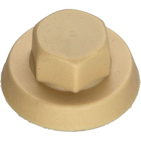 Capuchon Tête hexagonale TH Polyéthylène RAL1001 beige pour vis autoperceuse ou tole de diam 4.8-5.5 - 1000 pièces (1/5)
