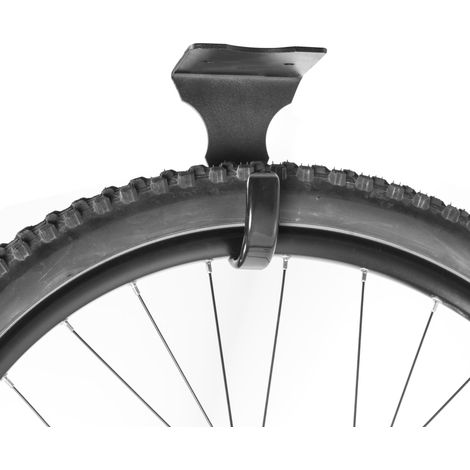 Andrys Appendi Bici Soffitto 1 Posto con Gancio Verniciato Nero Antigraffio