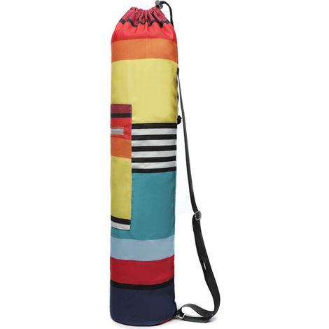 1 Sac de transport pour tapis de yoga, toile imprimée, bande réfléchissante, sangle ajustable, gym fitness(Troisième trimestre : Nouveaux produits en septembre) (1/5)