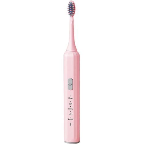 Electric toothbrush with 3 brush heads and 5 cleaning modes, built-in 2-minute smart timer - Pink-AquaForge (1/5)