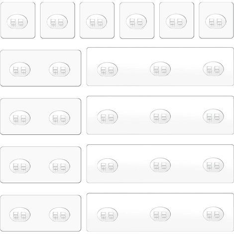 Lot De 14 Crochets Adhésifs de Rechange pour Etagère de Douche,Hameçon Auto-Adhésifs Sans Perçage,Crochets Muraux Imperméables pour Etagère D'angle de Douche,Cuisine, Salle de Bain, WC (Style 1) (1/5)