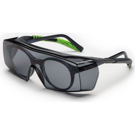 Lunettes de protection Univet 5X7, Gris, Polycarbonate, Protection UV ( Prix pour 1 )