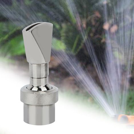 Buse de fontaine en acier inoxydable pour bassin de jardin, forme éventail, raccord FNPT 6'' DN20, arroseur à eau (1/5)