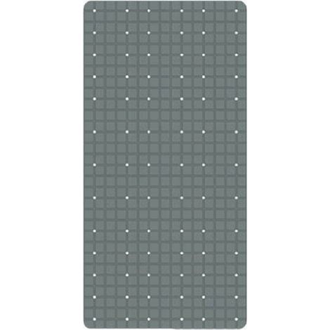 Trade Shop - Pvc Antideslizante Alfombra De Baño Ducha 68x36cm 79755 Gris - (1/2)