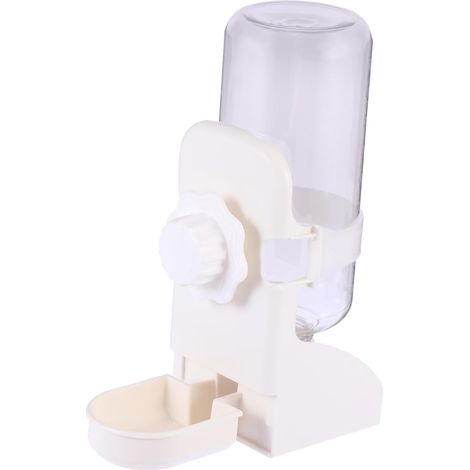 Abreuvoir automatique pour petits animaux - Distributeur d'eau suspendu pour lapin, cobaye, furet et cochon d'Inde - Anti-fuite - Blanc (1/5)