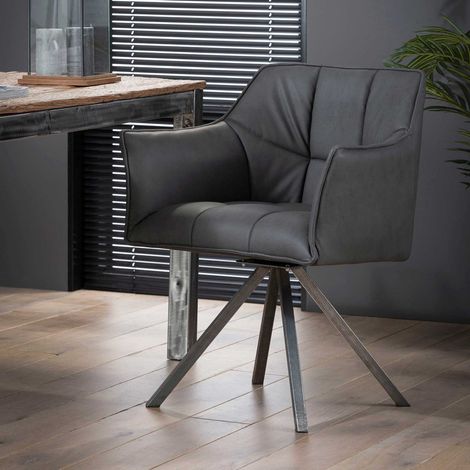Fauteuil de salle à manger Grio - noir (1/4)