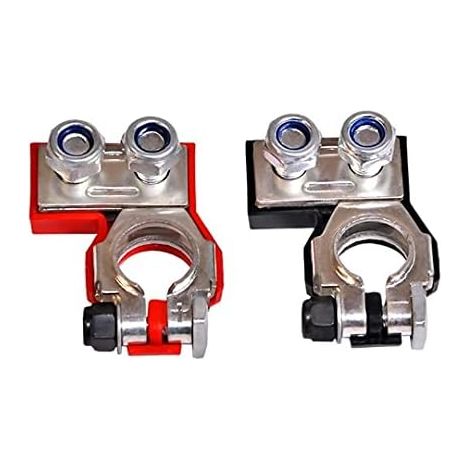 12V 2-Way Leisure Battery Terminals, Positive Negative Copper Car Motorcycle Audio Van Battery Connectors Clamps Tool