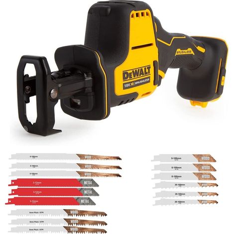 Dewalt DCS369N 18v XR Sub Compact Brushless Reciprocating Saw Bare + 15 Blades