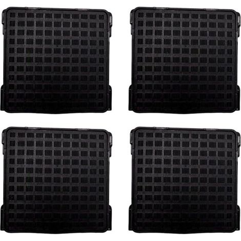 Lot de 4 filtres à air à charbon actif de rechange pour réfrigérateurs Liebherr modèles 9096989 9882429 9882460 Améliore la purification de l'air et prolonge la fraîcheur des aliments (1/5)