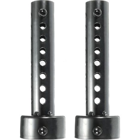 2x Universal-Motorradschalldämpfer mit DB-Killer und Geräuschdämpfer, 48 mm, schwarz