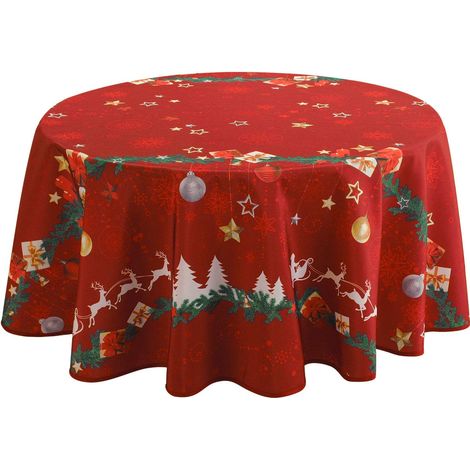Le linge de Jules Tovaglia, Poliestere, Rosso, Rotonda 160 cm