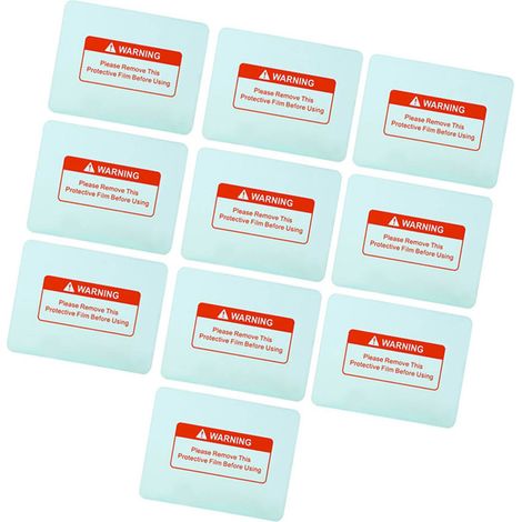 Lot de 10 protections transparentes pour lentilles de casque de soudage, coins arrondis, 116 x 90 mm (1/5)