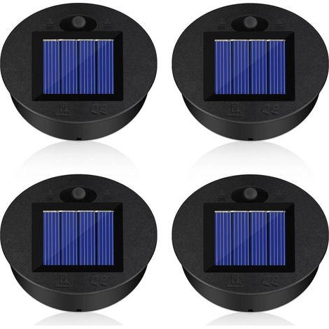 Lampe Solaire - Couvercle De Remplacement Pour Lanterne Solaire - Diamètre 7 Cm - Étanche Ip65 - 4 Pièces (1/5)