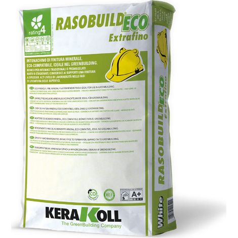 Rasobuild eco extrafino bianco rasante cementizio sacco 20 kg