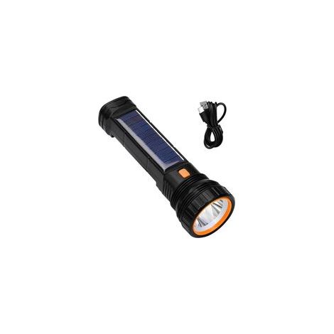 Torcia LED solare portatile, impermeabile IPX4, ricaricabile a energia solare, lunga durata della batteria, ideale per campeggio, escursionismo e situazioni di emergenza [Classe energetica A+++] 1 pez