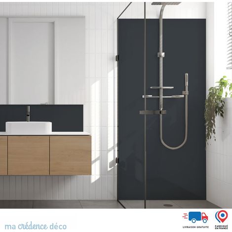 Panneau de douche : Gris anthracite - Alu composite - 90 - 245 (1/3)