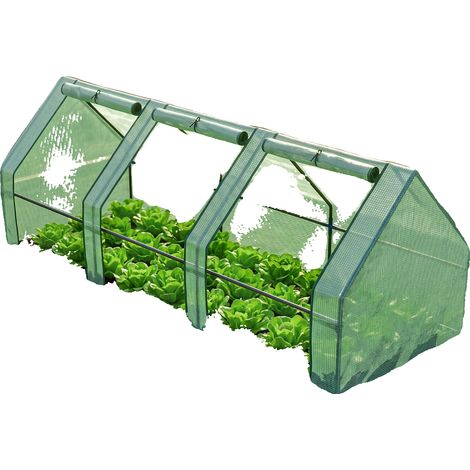 Invernadero exterior, estructura de acero, cubierta impermeable, verde (1/5)