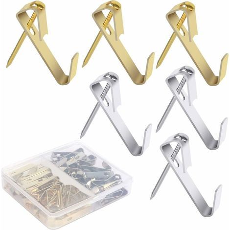 Crochet Pour Cadre Photo,Accroche tableau Kit de suspension de tableaux 80 Pièces Ensemble de Picture Hangers Crochet Mural Crochet Pour Photos Suspendues de Maison et Bureau (1/5)