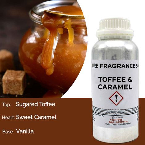 Huile parfumée pure caramel et caramel - 500 ml- Vendu par 1
