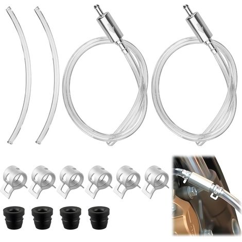 Kit Purge Frein Voiture Moto, Purgeur de Frein avec Tuyau et Clapet Anti Retour, Tuyau Purge Frein Embrayage Hydraulique, Outil Purge Liquide de Frein Universel avec Bouchons Colliers (1/5)