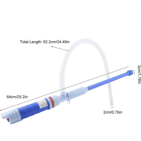 Pompe Transfert Liquides Electrique à Batterie - Pompe Siphon Universelle pour Aquariums, Échanges Liquides Diesel, Haute Durabilité - Bleu (1/5)