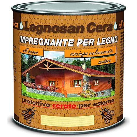 Cera impregnante protettivo per legno Legnosan da 750ml, colore Trasparente - Ravviva, protegge e impermeabilizza, ad asciugatura rapida per finitura (1/4)