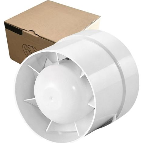 100mm Silent Air Extractor Fan Axial Duct Fan 100m³/h for Bathroom, Toilet, Basement, Kitchen, Garage, PVC 110/100 mm (1/5)