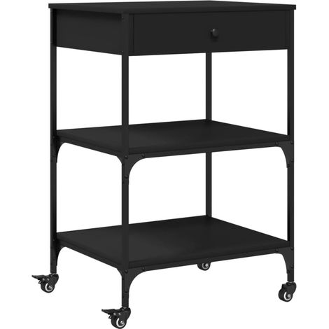 Maison Exclusive - Chariot de cuisine noir 60x48x89,5 cm bois d'ingénierie