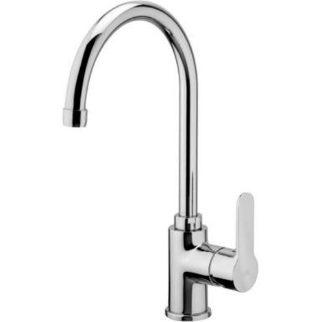 Miscelatore monocomando lavello canna alta linea blu