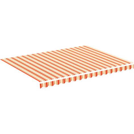Tissu de remplacement pour auvent,Toile de remplacement Jaune et orange 4x3 m CFW28704 (1/5)