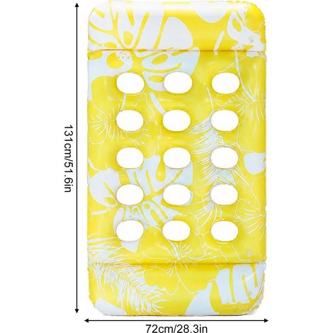 (Jaune) Fauteuil gonflable portable pour adulte avec trous de ventilation (1/3)