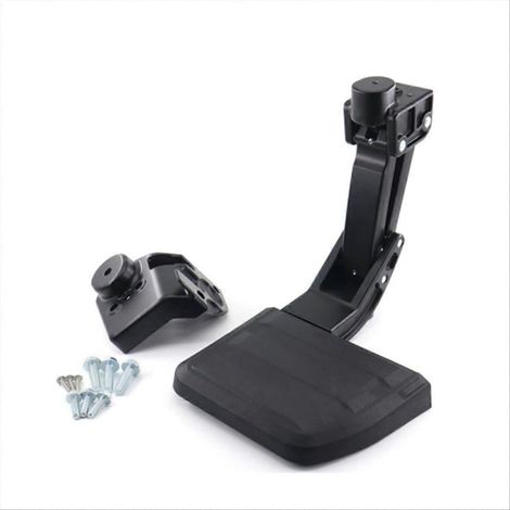 Marchepied arrière pour pick-up 2024-2025, robuste en acier, finition noire, fixation facile, usage utilitaire, accessoire pratique pour accès à la benne, modèle compatible, lot unique.