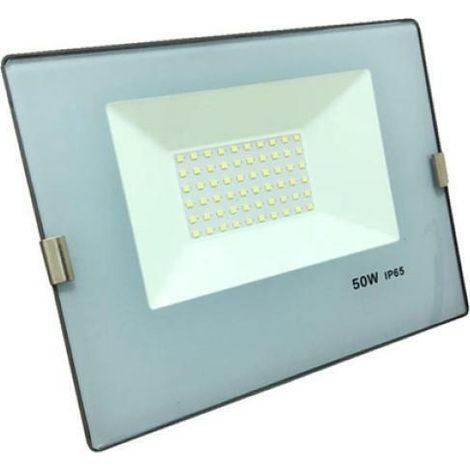 Faro proiettore led 50w ip65 slim illuminazione esterno led con staffa