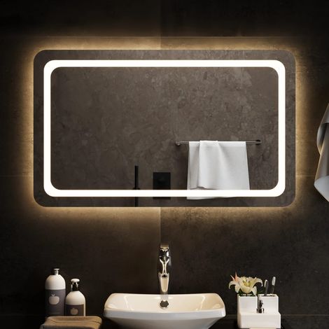 Miroir de salle de bain à LED Miroir de douche 100x60 cm 17472 (1/5)