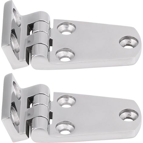 2 Pièces Charnière Pliante en Acier Inoxydable pour Trappe de Porte de Bateau, Hublot de Compartiment Marine (1/5)