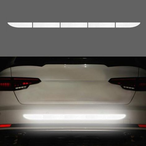 Lot de 2 Bandes Réfléchissantes Anti-Collision pour Coffre de Voiture - Rouge (1/5)