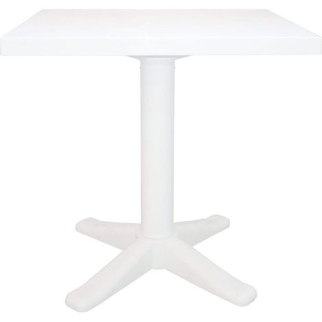 Table carrée 70x70 Banyoles garbar plastique blanc (1/5)