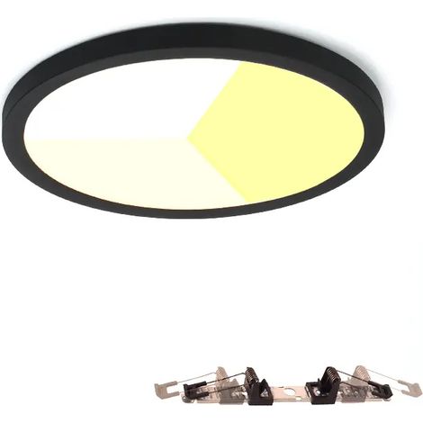 Plafonnier LED encastrable/saillie 24 W CCT 3000–6000 K IP44 ultra fin