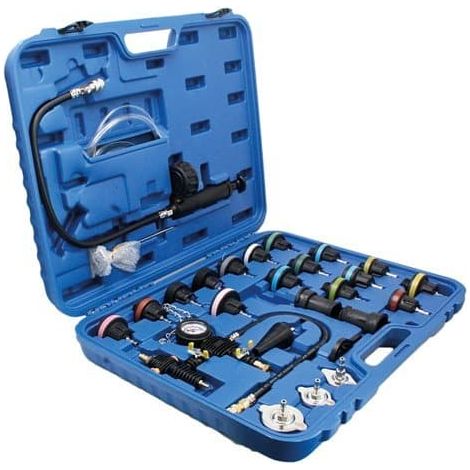 TESTER PRESSIONE RADIATORE AUTO MACCHINA SPURGO PNEUMATICO RADIATORI 27 pz 678sa