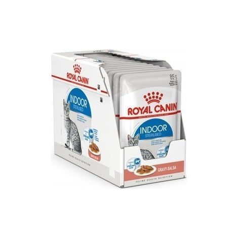 ROYAL CANIN Indoor Sterilised, Bocaditos en Salsa, Caja 12 x 85 (1/5)