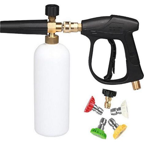 laveuse Haute Pression Pulvrisateur De Lavage L'eau Avec Mousse Et Pistolet Avec 5 Buses De Pulvrisation Pour Le Nettoyage Du Jardin De La Terra (1/5)