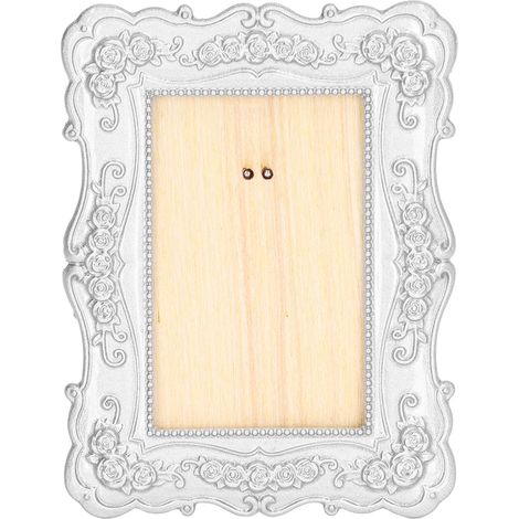 Cadre Photo Miniature DIY 1:12 pour Maison de Poupée, Accessoire Décoratif Argenté (1/5)