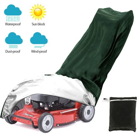 Housse Tondeuse À Gazon Imperméable Antigel Avec Sac Rangement Pour Extérieur Hiver (1/4)