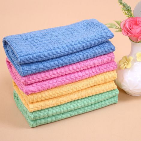 Chiffonnettes De Cuisine - 4 Pièces - 40 x 30 cm - Fibre Naturelle - Réutilisables - Pour Vaisselle Et Surfaces - Lot (1/5)
