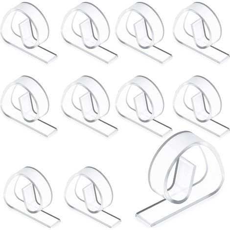 12 pinces à nappe en plastique transparent (1/5)